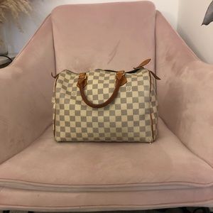Louis Vuitton Speedy 30 Damier Azur canvas.